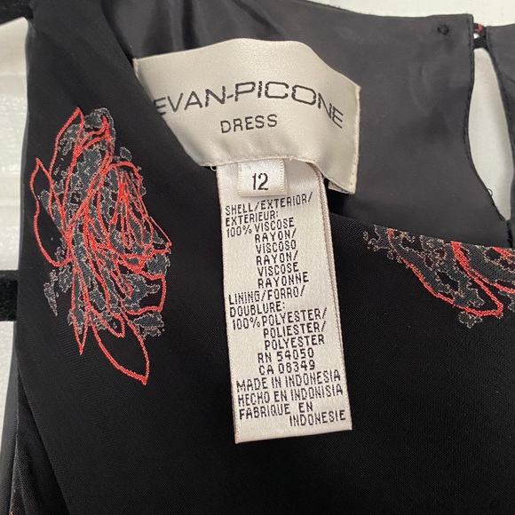 Evan Picone Vintage High Neck Sleeveless Floral Dress US 8/ M - Picture 5 of 5